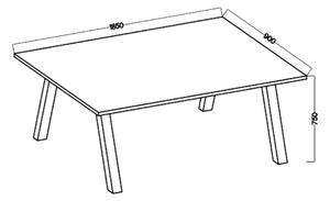 Loftový stůl Kleo 185x90 Dub Artisan