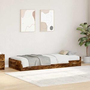 Rám postele s čelo Kouřový dub 75 x 190 cm Kompozitní dřevo 3335257