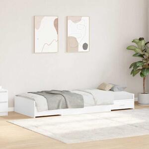 Rám postele se zásuvkou Bílá 90 x 190 cm Kompozitní dřevo 3335245