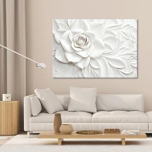Obraz na plátně Nádherná bílá růže Rozměry: 60 x 40 cm