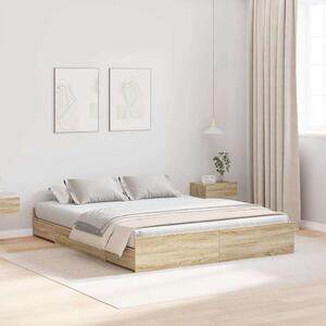 Rám postele s úložným prostorem s čelo Sonoma dub 140 x 190 cm 3335311