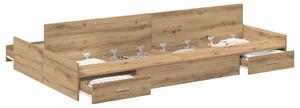Rám postele s úložným prostorem Artisanový dub 120 x 200 cm 3335308