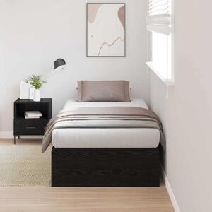 Rám postele s úložným prostorem se dveřmi Černý dub 80 x 200 cm 3335334