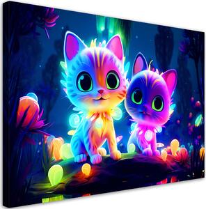 Obraz na plátně Barevná koťata Rozměry: 60 x 40 cm