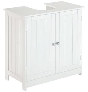 HOMCOM Koupelnová skříňka pod umyvadlo 60x30x60cm Bílá | Aosom