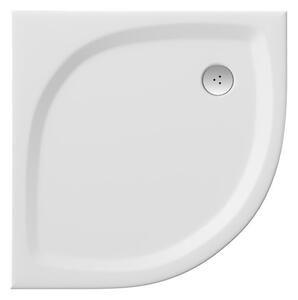 Ravak - Čtvrtkruhová sprchová vanička Elipso Pro Flat 90x90 cm - bílá