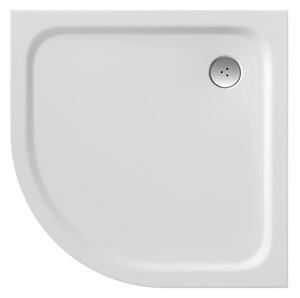 Ravak - Čtvrtkruhová sprchová vanička Elipso Pro Chrome 80x80 cm - bílá