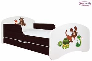 Dětská postel se šuplíkem 180x90cm ZVÍŘECÍ PARTA + matrace ZDARMA!