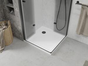 Mexen Lima Duo skládací sprchový kout 70 x 70 cm, Průhledné, Černá + sprchová vanička Flat