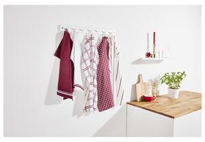 LIVARNO home Sada kuchyňských utěrek a ručníků, 100 % bavlna, 5dílná (červená) (100368368002)
