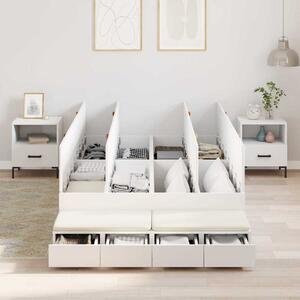 Rám postele s úložným prostorem Bílá 120 cm Kompozitní dřevo 3335629