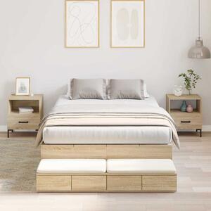Rám postele s úložným prostorem se zásuvkou Sonoma dub 120 cm 3335631