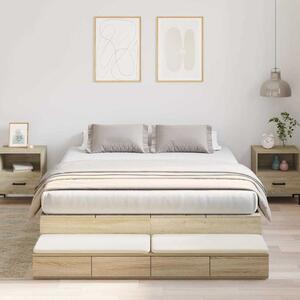 Rám postele s úložným prostorem se zásuvkou Sonoma dub 150 cm 3335647