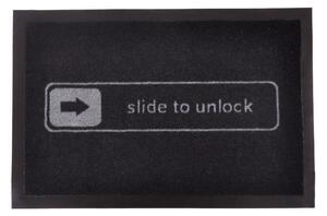 Černá rohožka Hanse Home Slide to Unlock, 40 x 60 cm
