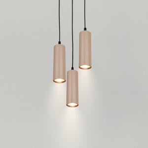 Briloner Závěsné světlo Ida, béžové, 3 žárovky, Ø 20 cm, GU10, stmívatelný, Krémová / jantar, Kuchyň, kov, Moderní