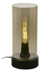 LIVARNO home Stolní LED lampa s kouřovým sklem (válec) (100368489002)