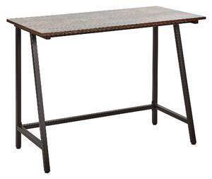 Psací stůl z tmavého dřeva 100 x 50 cm černý VILSECK