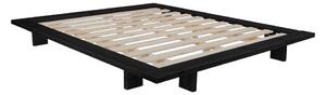 Dvoulůžková postel z borovicového dřeva s matrací Karup Design Japan Comfort Mat Black/Black, 140 x 200 cm