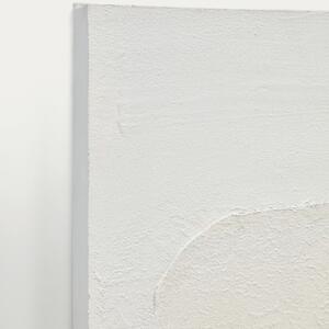 Bílý abstraktní texturovaný obraz Kave Home Rodes 100 x 80 cm