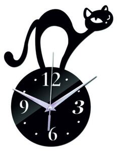 SENTOP Nástěnné hodiny kočka SIMON IA185B černé