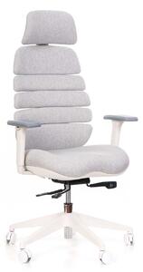 Kancelářská židle SPINE s PDH bílý plast světle šedá LS2-38