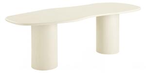 Jídelní stůl Maranola, oválný, světlý beton-look, 240 × 96 × 76 cm – House Nordic