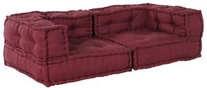 2místná modulární pohovka Maroon 140x70x36 Látka