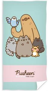 Bavlněná osuška kočička Pusheen a její přátelé - 100% bavlna - 70 x 140 cm