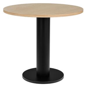 Kulatý jídelní stůl s deskou v dubovém dekoru ø 65 cm Sool – noo.ma
