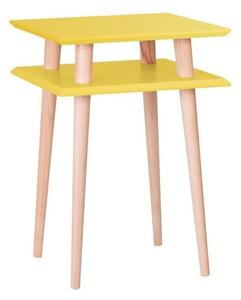 Žlutý odkládací stolek Ragaba Square, 43 x 43 cm
