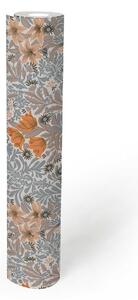 A.S. Création | Vliesová tapeta na zeď ART OF EDEN 39057-4 | 0,53 x 10,05 m | bílá, béžová, oranžová, šedá