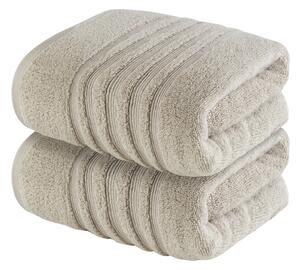 LIVARNO home Froté ručník, 50 x 100 cm, 500 g/m2, 2 kusy (světle šedá) (100370808002)