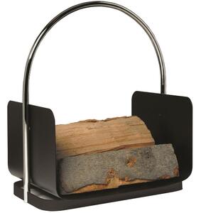 Lienbacher Kovový koš na dřevo s držadlem 50x41 cm antracit LB0005