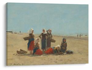 Obraz - Eugène Boudin, Women on the Beach at Berck, reprodukce (70x50 cm)