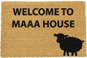 Rohožka z přírodního kokosového vlákna Artsy Doormats Welcome to Maaa House, 40 x 60 cm