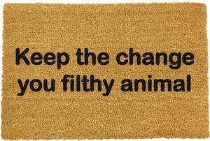 Rohožka z přírodního kokosového vlákna Artsy Doormats Keep The Change, 40 x 60 cm