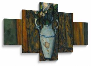 Obraz - Paul Cézanne, Vase of Flowers, reprodukce (125x70 cm)