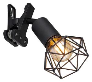 Globo 54802SK - Nástěnná lampa s klipem XARA I 1xE14/40W/230V černá GL7256