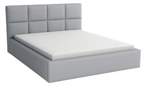 Manželská postel 140x200 s matrací - Alaska šedý ekokůže