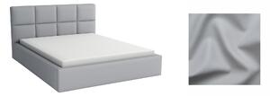 Manželská postel 180x200 s matrací - Alaska šedý ekokůže