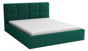 Manželská postel 140x200 s matrací - Aljaška Tmavě zelená