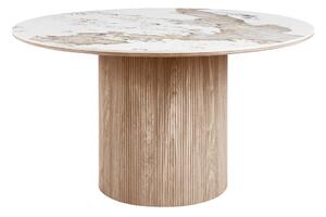 Kulatý jídelní stůl s deskou v dekoru mramoru ø 140 cm Athens – House Nordic