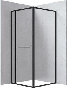 Deante Square sprchový kout 80x80 cm čtvercový černá matný/průhledné sklo KQB_N088P