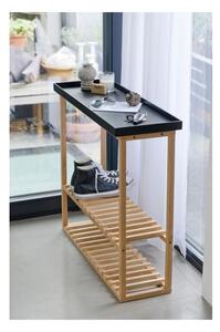 Botník/úložný stolek s černou deskou z dubového dřeva Wireworks Hello Storage