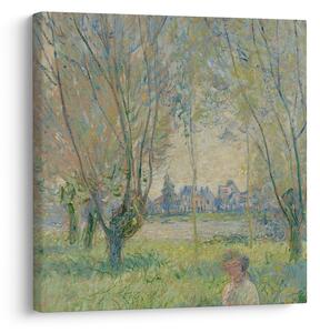 Obraz - Claude Monet, Woman Seated under the Willows, reprodukce (30x30 cm)