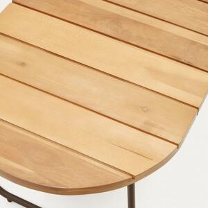 Akáciový zahradní konferenční stolek Kave Home Salguer 100 x 50 cm