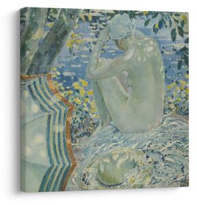 Obraz - Frederick Carl Frieseke, On the Bank, reprodukce (30x30 cm)