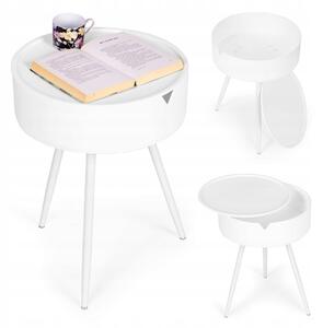 Stolek ModernHome kulatý 40,5 x 40,5 x 54 cm bílý