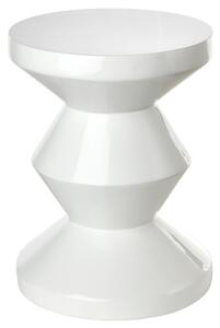 Polspotten Bílý odkládací stolek Zig Zag ⌀36 cm