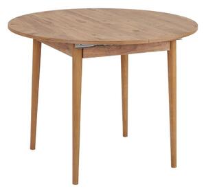 Kulatý rozkládací jídelní stůl s přídavnou deskou v dekoru borovice ø 100 cm Viona – Kalune Design